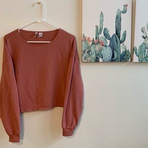 Mauve Crop Sweater